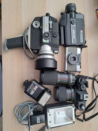 Cámaras vintage Canon, Fujica, Olympus, Yashica