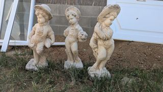 3 Statue cherubino giardino - pietra