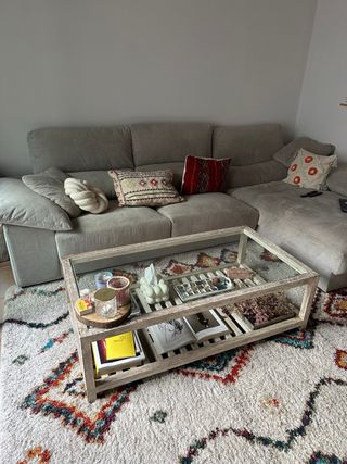 Mesa centro madera-cristal SÍA