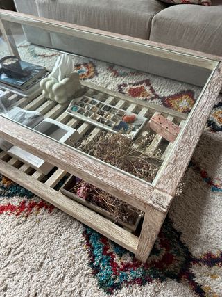 Mesa centro madera-cristal SÍA