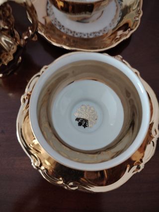 Juego café 6 servicios HK Bavaria dorado