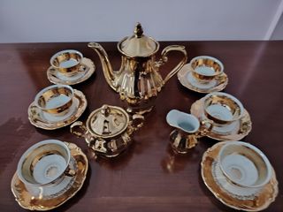 Juego café 6 servicios HK Bavaria dorado
