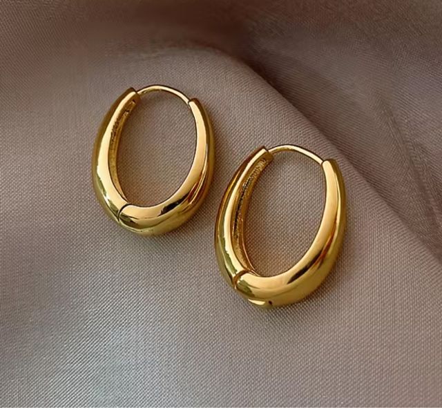 Pendientes de aro de acero inoxidable