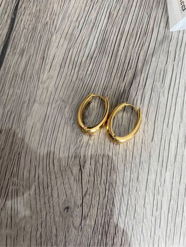 Pendientes de aro de acero inoxidable