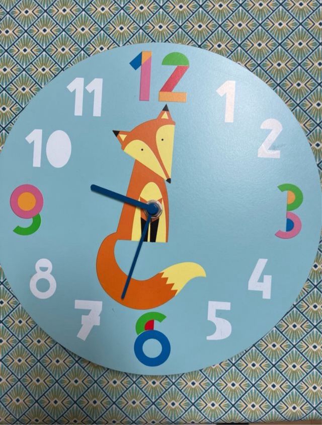 Reloj infantil de pared - zorro