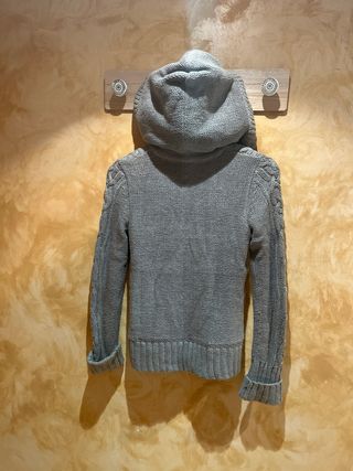 Chaqueta gris punto mujer