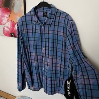 Camisa cuadros ZARA XL - Azul