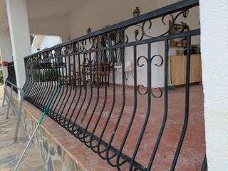 Rejas, barandilla de pérgola hierro forja