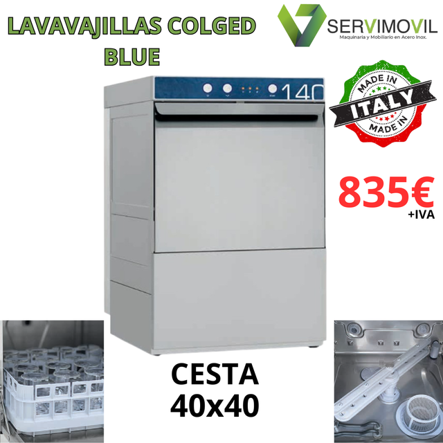 LAVAVAJILLAS 40X40 COLGED BLUE