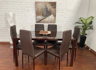 Juego Comedor 6 Sillas Silvia