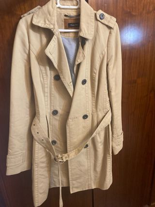 Gabardina Massimo Dutti beige - Talla M