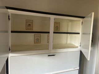 Alacena vintage blanco-gris oscuro