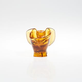 Cenicero elefante cristal ámbar