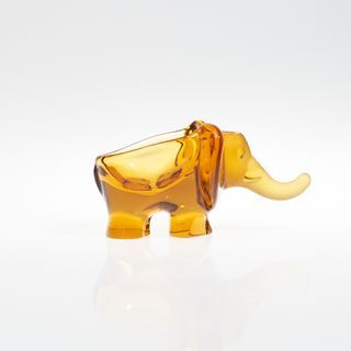 Cenicero elefante cristal ámbar