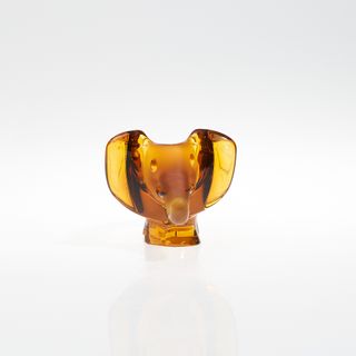 Cenicero elefante cristal ámbar