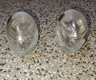 2 Vasetti Cristallo Trasparente - H 8cm