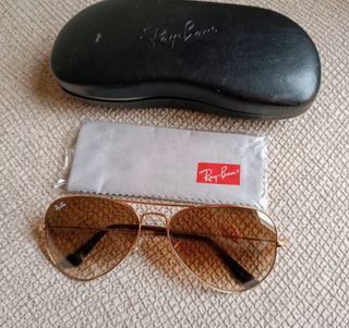 Ray Ban Aviator: Gafas sol marrón dorado