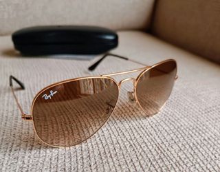 Ray Ban Aviator: Gafas sol marrón dorado
