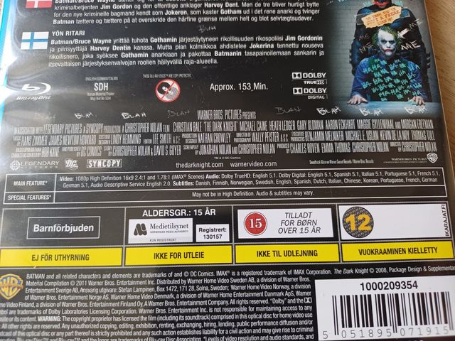 Blu ray El Caballero Oscuro (The Dark Knight)