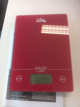 Báscula cocina Adler roja