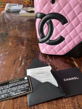 Chanel borsa Cambon Tote in pelle rosa
