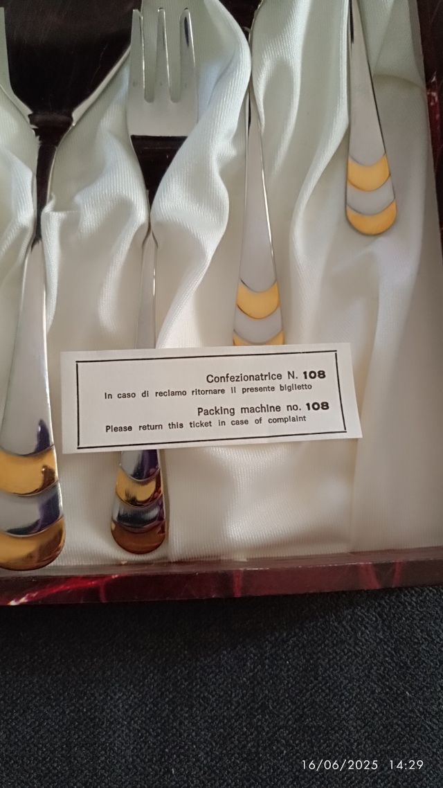 Posate Dolce Acciaio Oro 24k