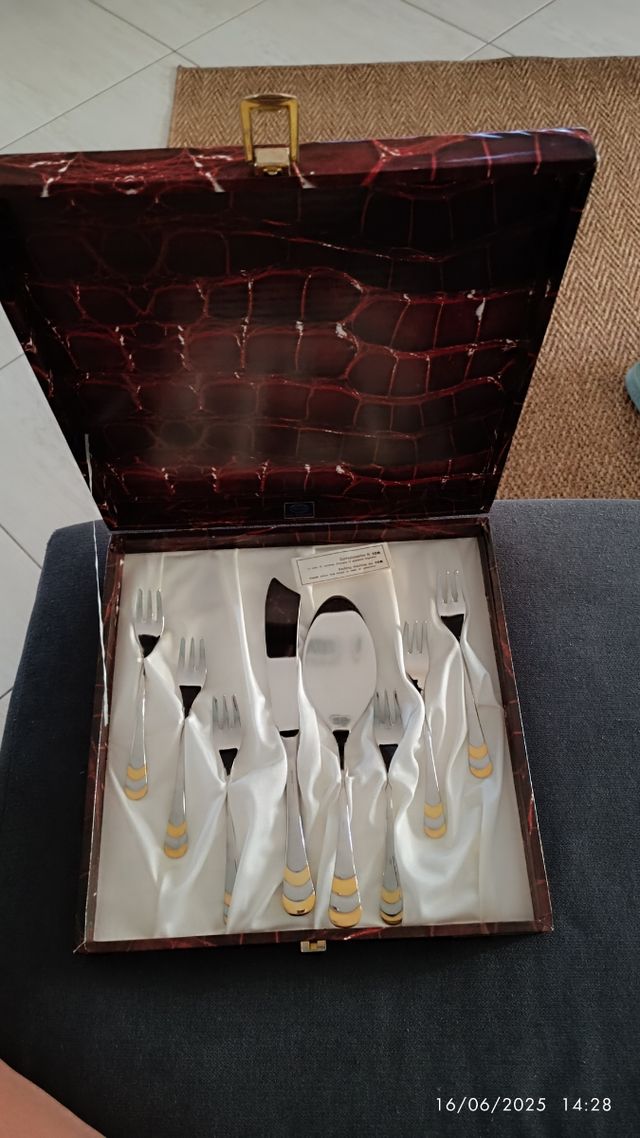 Posate Dolce Acciaio Oro 24k