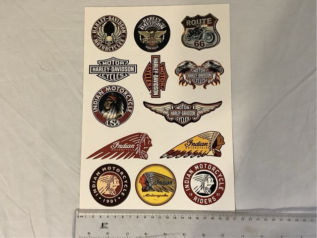 13 Stickers Harley-Davidson & Indian Pegatinas.
