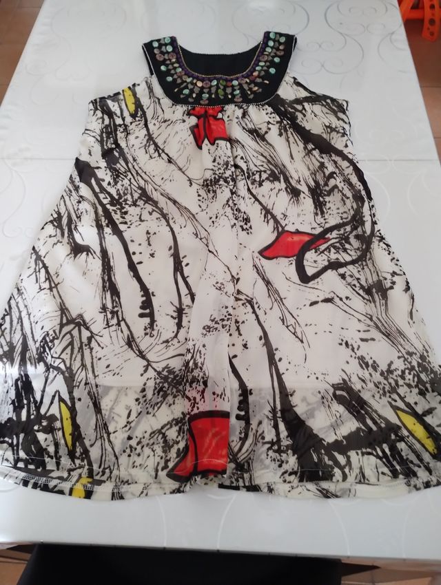 Vestito estivo bianco e nero