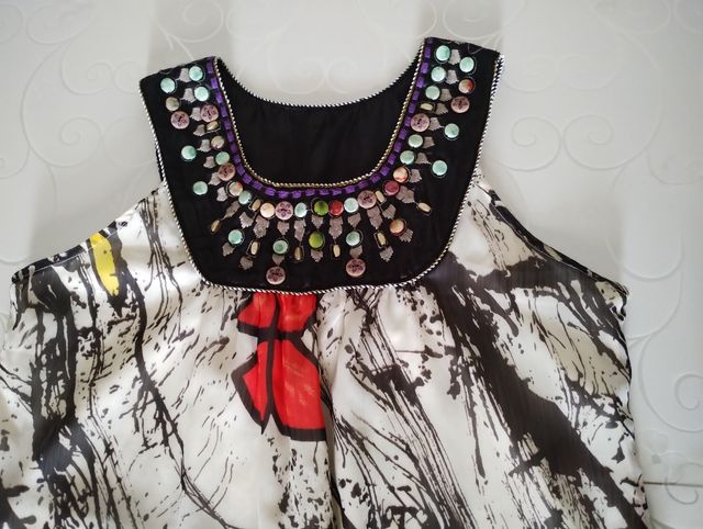 Vestito estivo bianco e nero