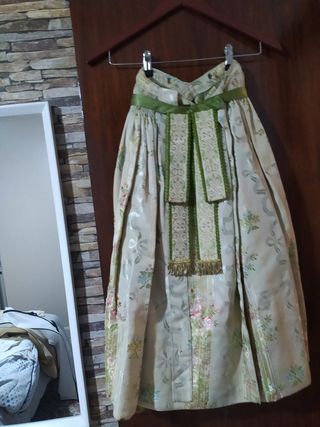 Traje huertana niña: Blanco y verde