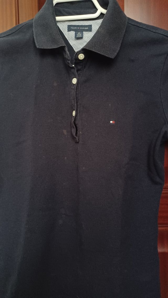 Polo Tommy Hilfiger XS mujer azul