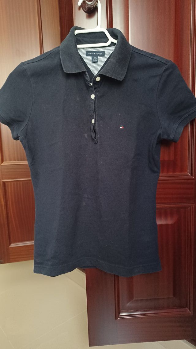 Polo Tommy Hilfiger XS mujer azul