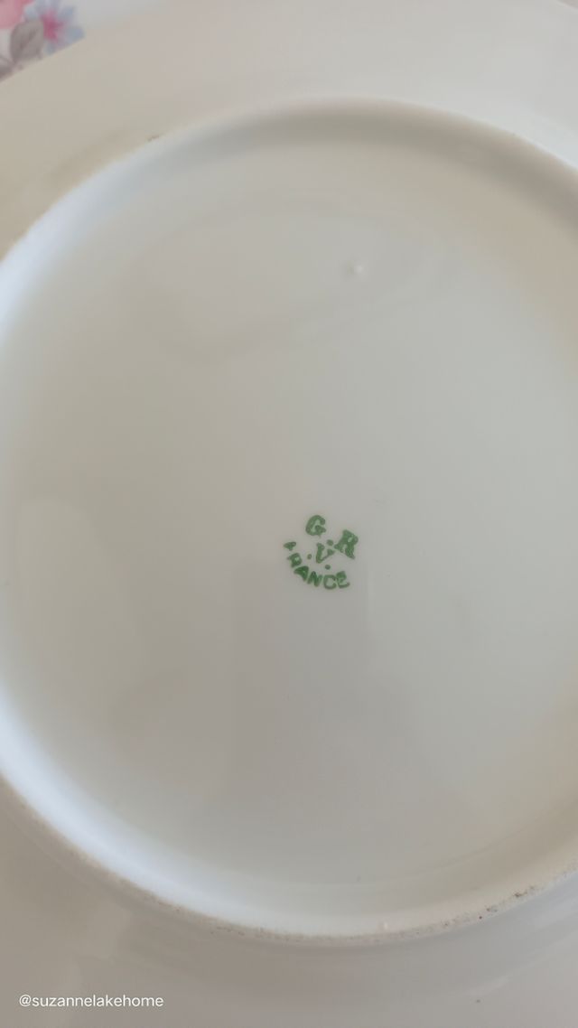 4 Platos Porcelana Francesa