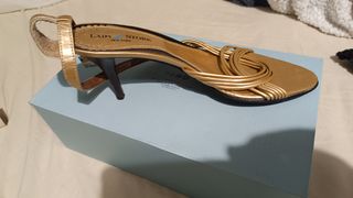 Sandalias Lady Stork doradas