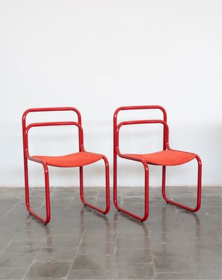 2 Sedie di design Joaquim Belsa mod.61 rosse