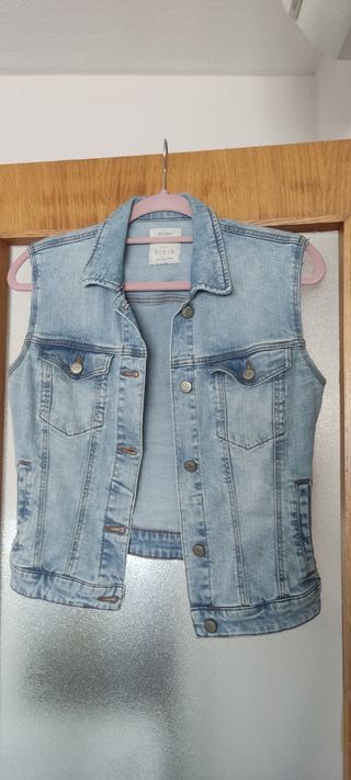 Chaleco vaquero Bershka - Azul