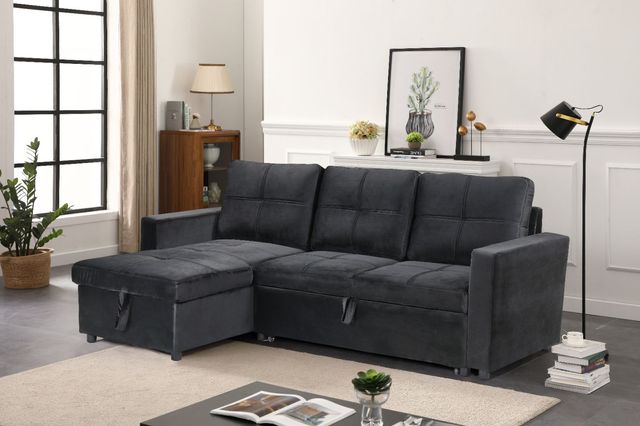 Sofá cama chaise longue - terciopelo