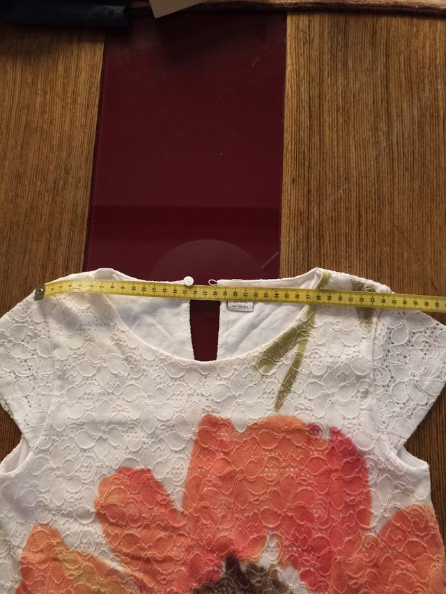 Vestido Desigual blanco verano talla S