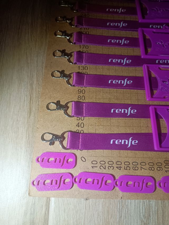 10 Lanyards Renfe + 10 Porta-tarjetas