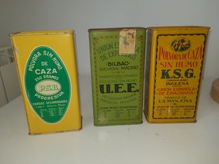 3 Latas Pólvora Caza Antiguas