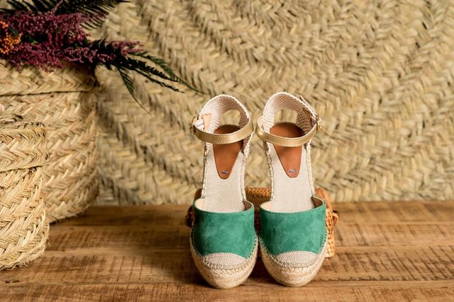 Alpargatas esparto verdes esmeralda