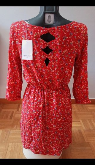 Vestido rojo Green Coast floral