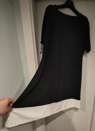 Vestido negro blanco - Talla grande