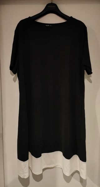 Vestido negro blanco - Talla grande