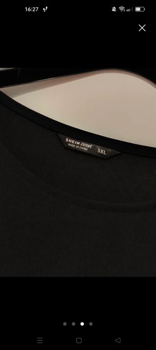 Vestido negro blanco - Talla grande