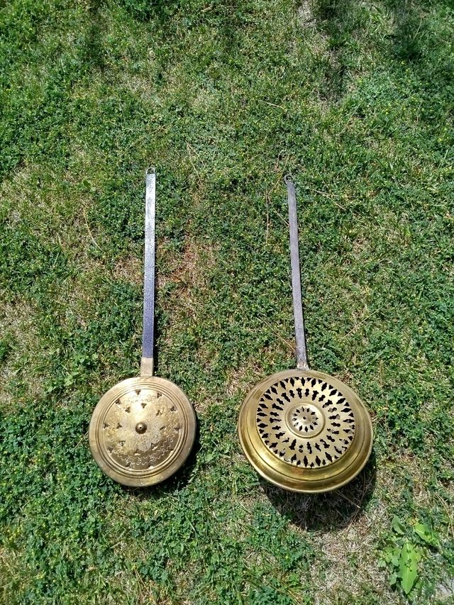 Calientacamas antiguos (2) - bronce