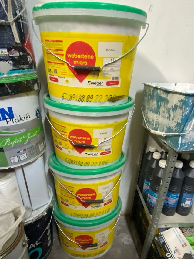 Mortero acrilico blanco WEBER para fachadas