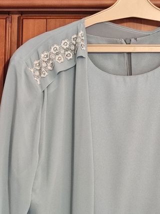 Vestido ceremonia azul mujer