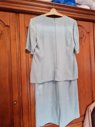 Vestido ceremonia azul mujer